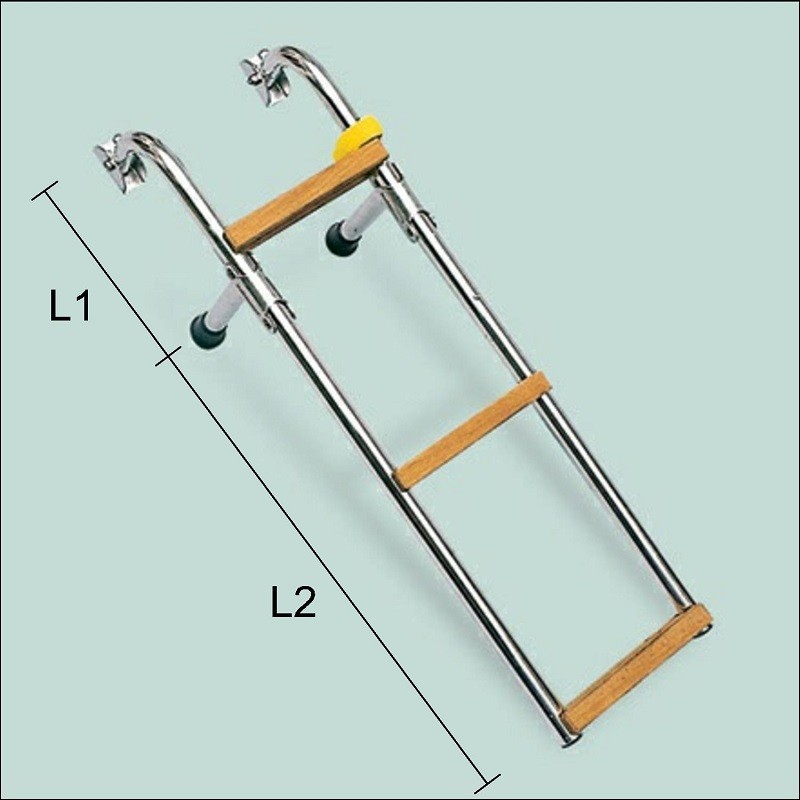 Art. 141.04 Stainless steel boarding ladder with teak steps
