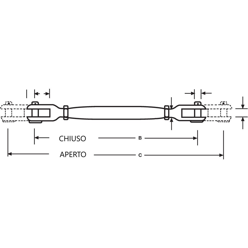 Tenditori A Spirale M5 In Acciaio Inox | 5 Pezzi Per Corde E Fili | Regolabili