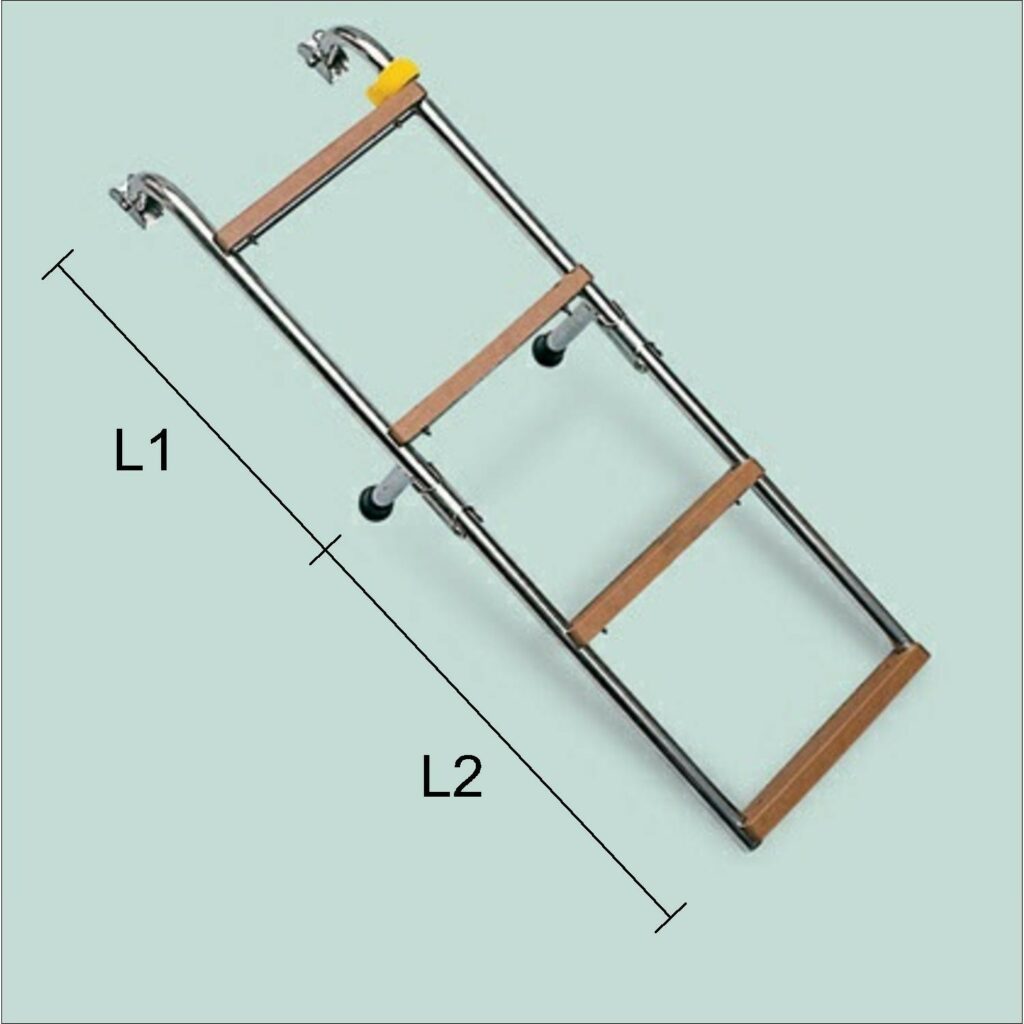 Art. 141.18 Scaletta in acciaio inox con gradini in nylon